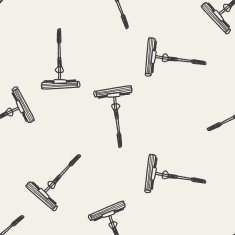 mop doodle seamless pattern background N6