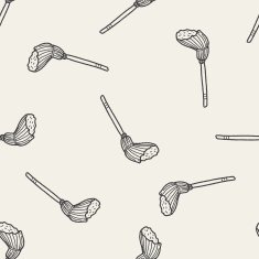 mop doodle seamless pattern background N7