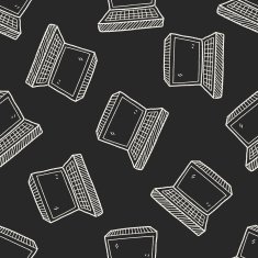 notebook doodle seamless pattern background N2