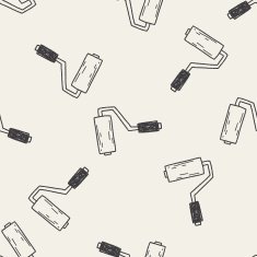 paint brush doodle seamless pattern background