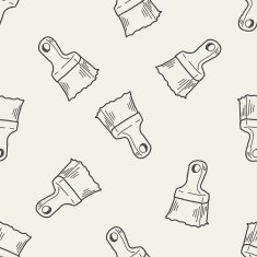 paint brush doodle seamless pattern background N2