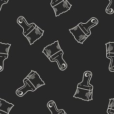 paint brush doodle seamless pattern background N5