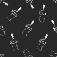 paint brush doodle seamless pattern background N6