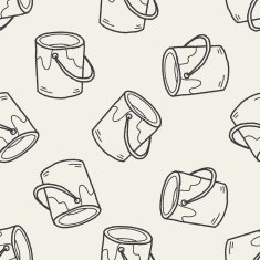 paint doodle seamless pattern background