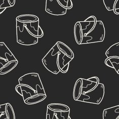paint doodle seamless pattern background N2