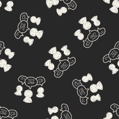people talk doodle seamless pattern background N11