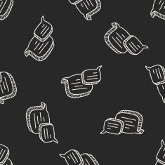 people talk doodle seamless pattern background N12