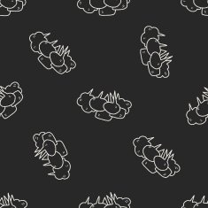 people talk doodle seamless pattern background N14
