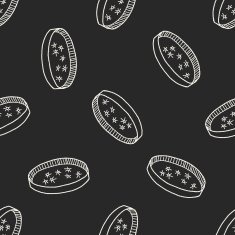 petri dish doodle seamless pattern background