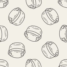 plastic box doodle seamless pattern background