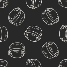 plastic box doodle seamless pattern background N2