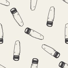 saw doodle seamless pattern background N9