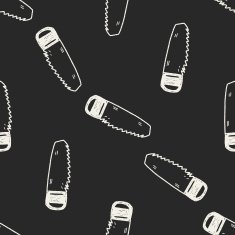 saw doodle seamless pattern background N11