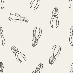 plier doodle seamless pattern background N9