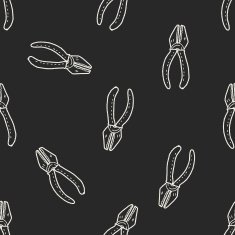 plier doodle seamless pattern background N10