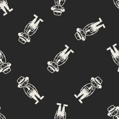 police doodle seamless pattern background N5
