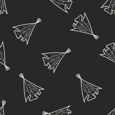 rag doodle seamless pattern background N4