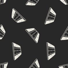 road doodle seamless pattern background N2