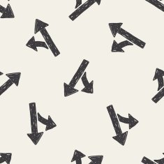 road sign doodle seamless pattern background N2
