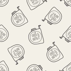 ruler doodle seamless pattern background N7