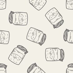 salt pepper doodle seamless pattern background N4