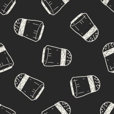 salt pepper doodle seamless pattern background N6