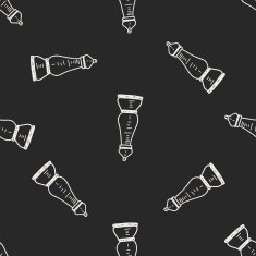 salt pepper doodle seamless pattern background N7