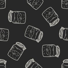 salt pepper doodle seamless pattern background N8