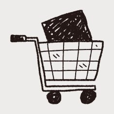 shopping cart doodle N6