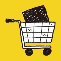 shopping cart doodle N10