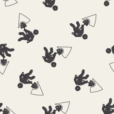 shovel doodle seamless pattern background N6