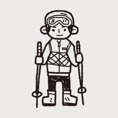 skiing doodle N4