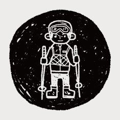 skiing doodle N7