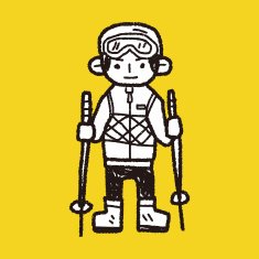 skiing doodle N8