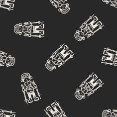 skiing doodle seamless pattern background N2