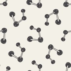 social link doodle seamless pattern background