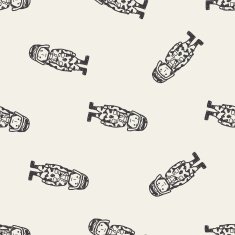 soldier doodle seamless pattern background