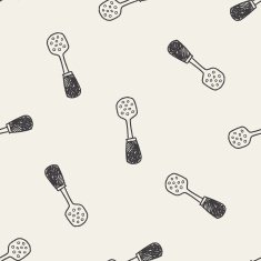 spatula doodle seamless pattern background N2