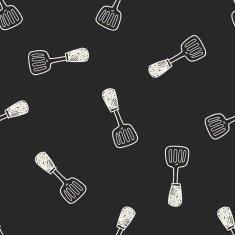spatula doodle seamless pattern background N3