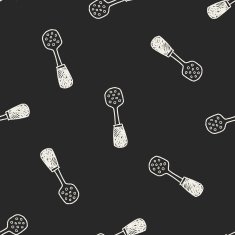 spatula doodle seamless pattern background N4