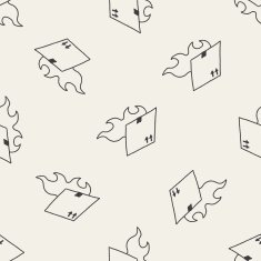 speed delivery doodle seamless pattern background