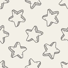 star doodle seamless pattern background