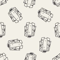 suit doodle seamless pattern background N3