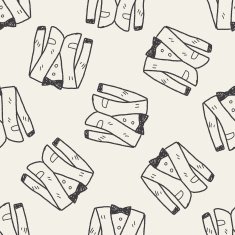 suit doodle seamless pattern background N4