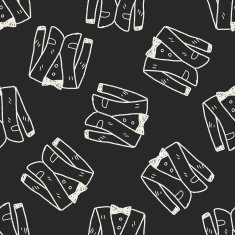 suit doodle seamless pattern background N10