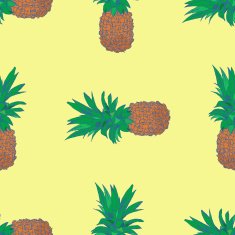 Sketchy style pineapple seamless pattern N2