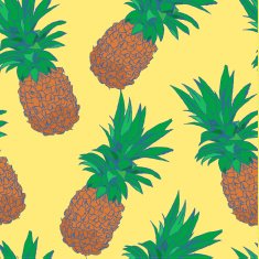 Sketchy style pineapple seamless pattern N3