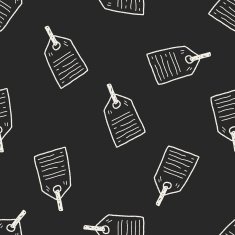 tag doodle seamless pattern background