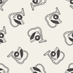 vacuum doodle seamless pattern background