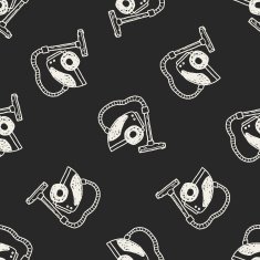 vacuum doodle seamless pattern background N3